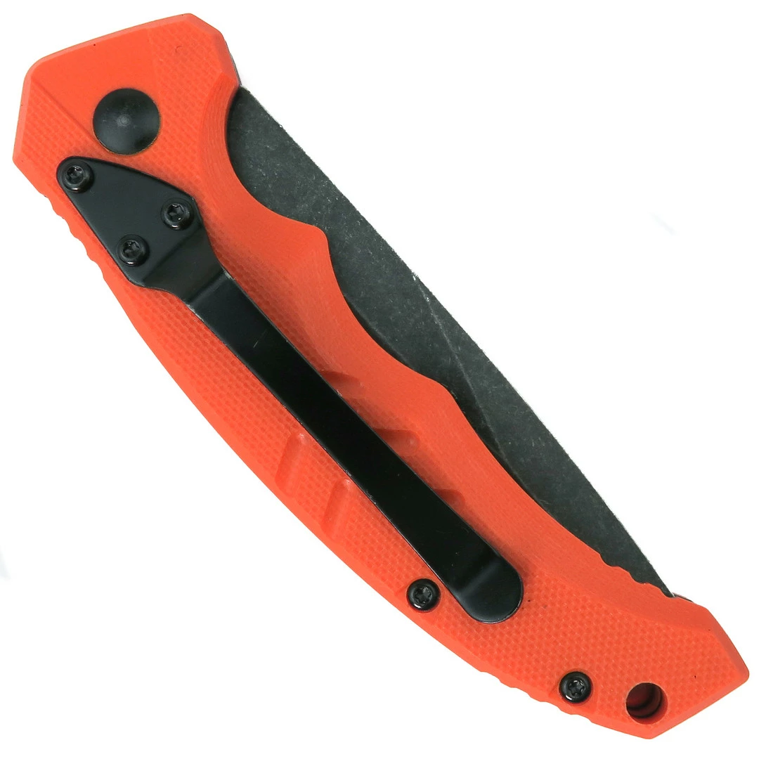Boker Plus Exclusive Orange Intention II Auto Knife, Dark Stonewash Blade - Image 2