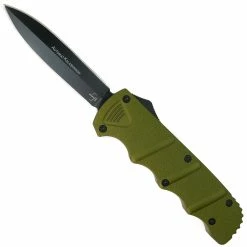 Boker Plus Exclusive OD Green Kalashnikov OTF Auto Knife, Black Dagger Blade