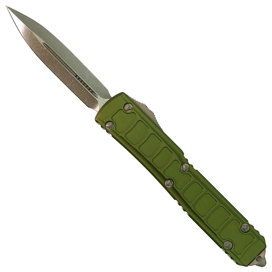 Microtech Signature Series OD Green Ultratech II OTF Knife, Apocalypse Bronze Blade 1 Microtech Signature Series OD Green Ultratech II OTF Knife, Apocalypse Bronze Blade