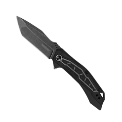 Kershaw Flatbed Black GFN Spring Assisted Knife, BlackWash Tanto Blade