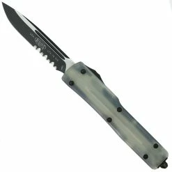 Microtech Signature Series Jade G-10 UTX70 OTF Knife, Black Blade