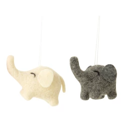 Holly Socrates Mini Felt Elephant Ornament