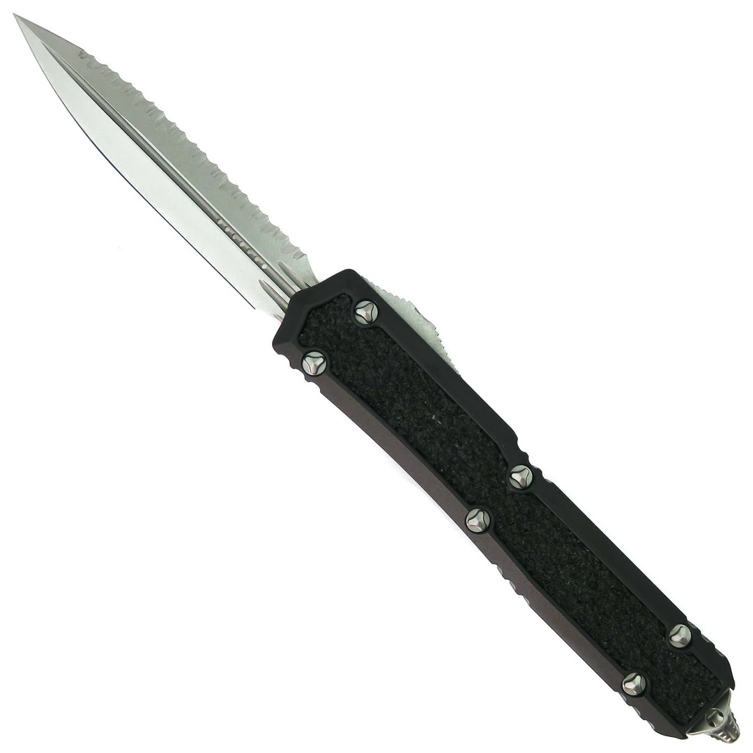 Microtech Signature Series Makora OTF Knife, Stonewash Serrated Blade 1 Microtech Signature Series Makora OTF Knife, Stonewash Serrated Blade