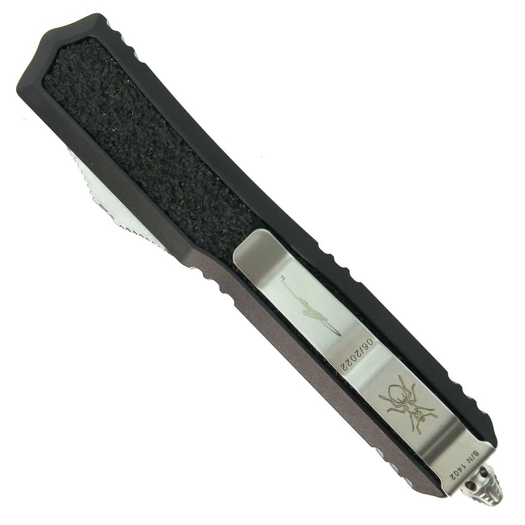 Microtech Signature Series Makora OTF Knife, Stonewash Serrated Blade 2 Microtech Signature Series Makora OTF Knife, Stonewash Serrated Blade - Image 2