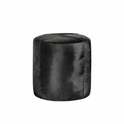 Holly Socrates Black Cowhide Ottoman Set/2