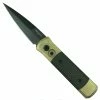 Pro-Tech Knives Pro-Tech 7115 Bronze Aluminum Godson Auto Knife, Black Blade