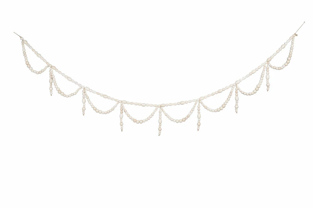 Holly Socrates Paulownia Wood Bead Swag Garland - Image 4