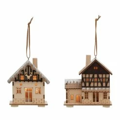 Holly Socrates Swiss Chalet Ornament With LED Lights