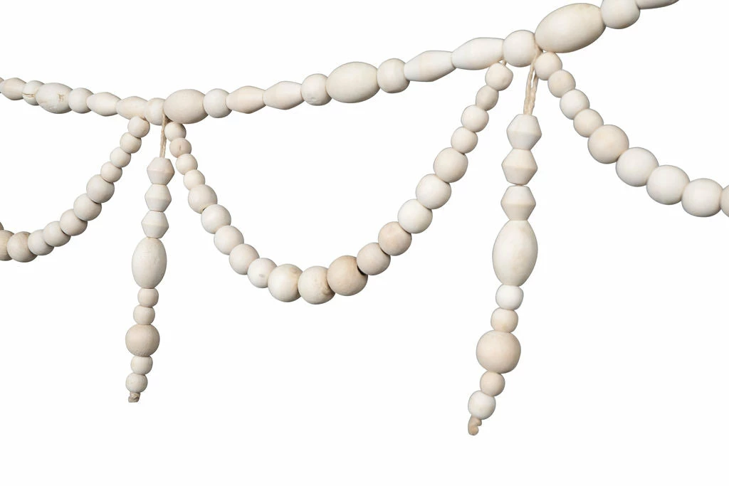 Holly Socrates Paulownia Wood Bead Swag Garland - Image 2