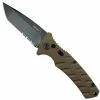 Boker Plus Coyote Brown Strike Tanto Auto, D2 Black/Stonewash Combo Blade