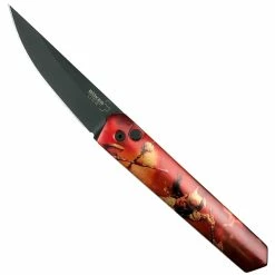 Boker Red Frazetta Badaxe Kwaiken Auto Knife, Black Blade