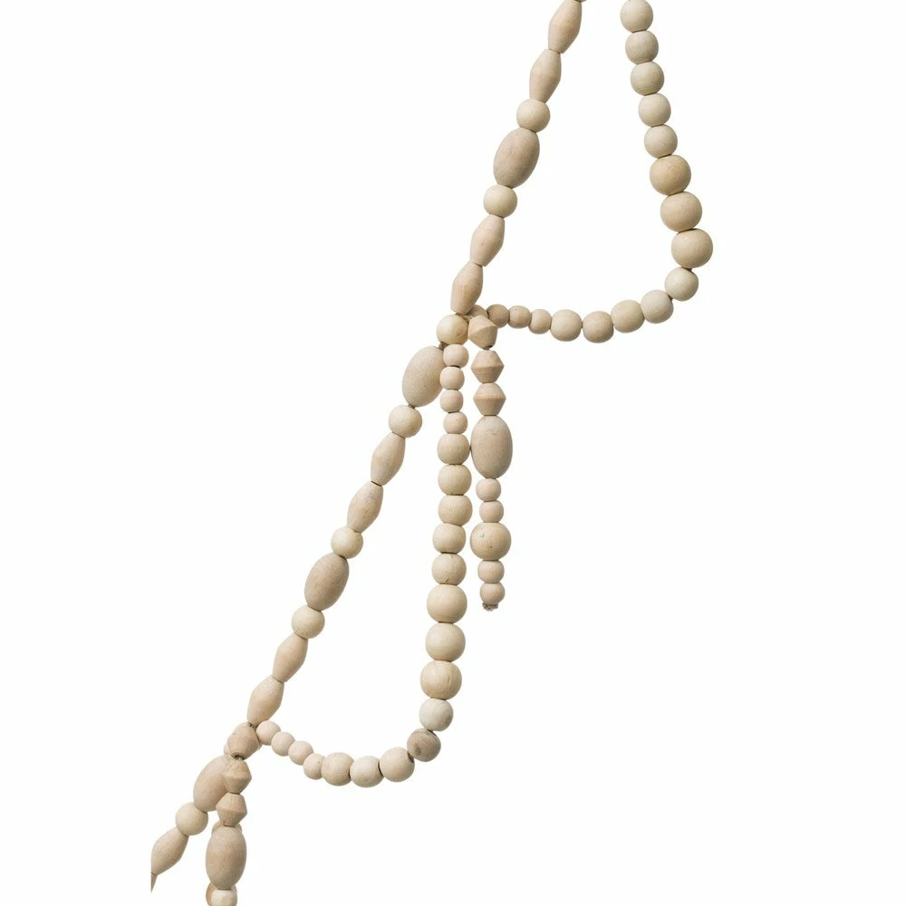 Holly Socrates Paulownia Wood Bead Swag Garland - Image 3