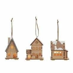 Holly Socrates Wood Cabin With LED Light