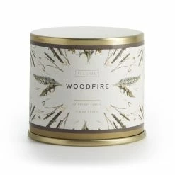 Holly Socrates Woodfire Tin Candle