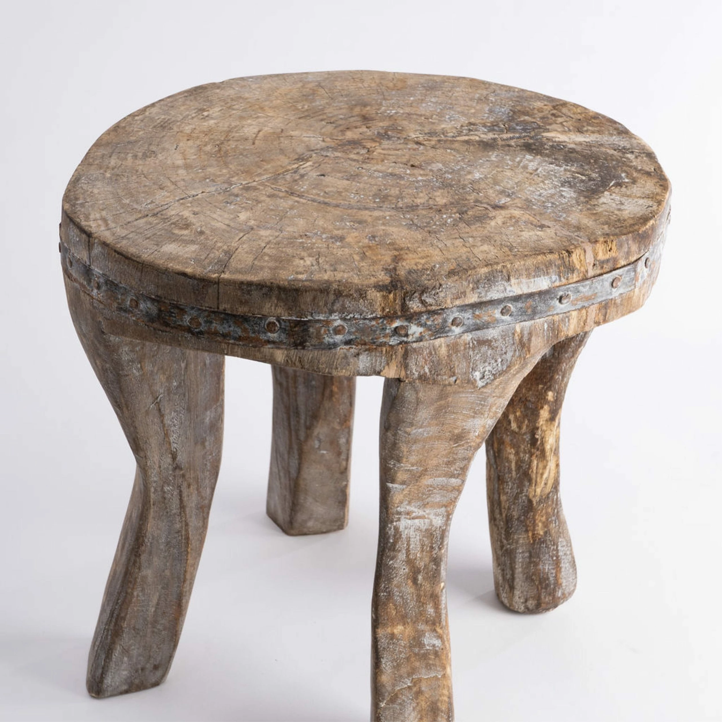 Holly Socrates Found Vintage Wood Stool - Image 2