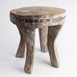 Holly Socrates Found Vintage Wood Stool