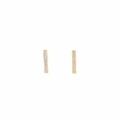 Holly Socrates Micropave Bar Stud Earrings