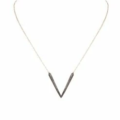 Holly Socrates Mixed Metal V Necklace