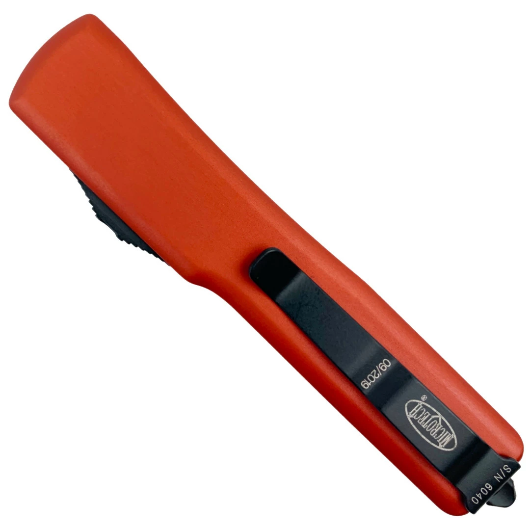 Microtech Orange UTX-70 Dagger OTF Auto Knife, Black Blade 2 Microtech Orange UTX-70 Dagger OTF Auto Knife, Black Blade - Image 2
