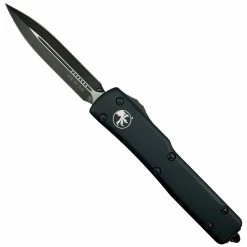 Microtech Tactical UTX-70 Dagger OTF Auto Knife, Black Blade