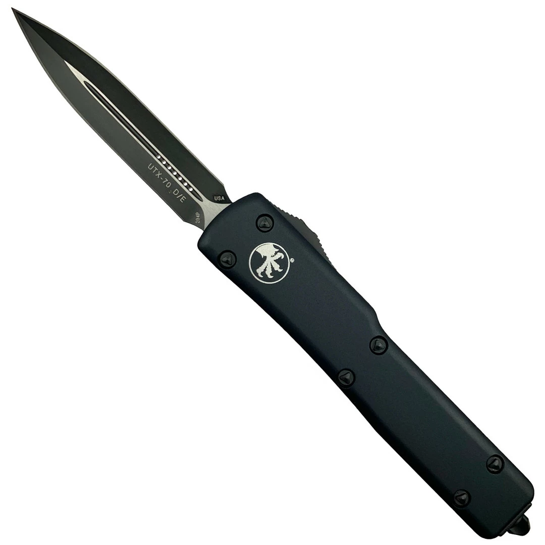 Microtech Tactical UTX-70 Dagger OTF Auto Knife, Black Blade 1 Microtech Tactical UTX-70 Dagger OTF Auto Knife, Black Blade