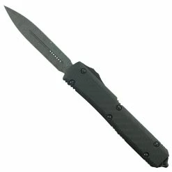 Microtech Ultratech Dagger Carbon Fiber OTF Auto Knife, Damascus Blade