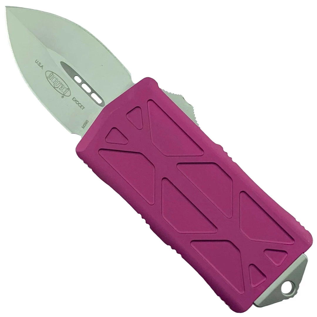 Microtech Violet Exocet OTF Auto Knife, Stonewash Blade 1 Microtech Violet Exocet OTF Auto Knife, Stonewash Blade