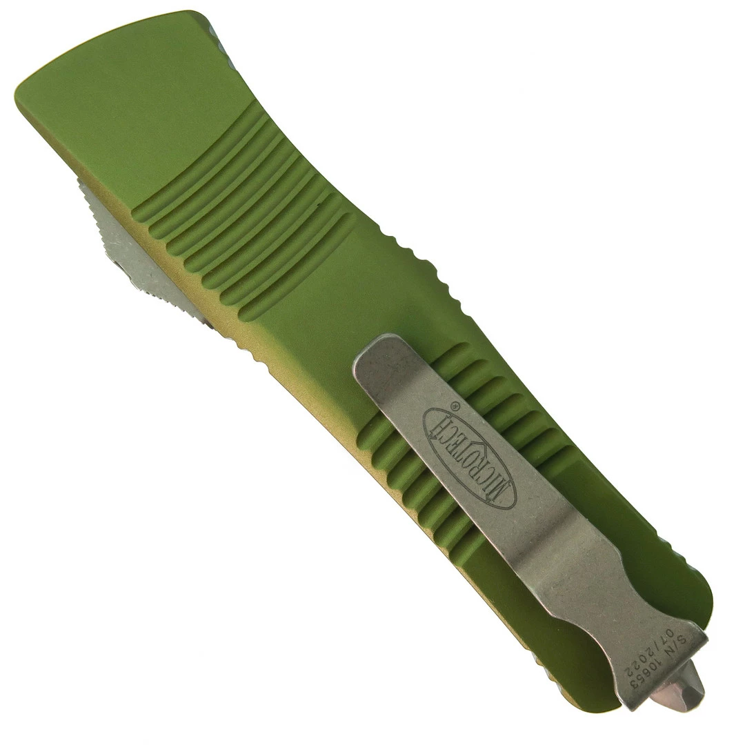 Microtech 138-13APOD OD Green D/E OTF Auto Knife, Bronze Apocalyptic Blade 2 Microtech 138-13APOD OD Green D/E OTF Auto Knife, Bronze Apocalyptic Blade - Image 2
