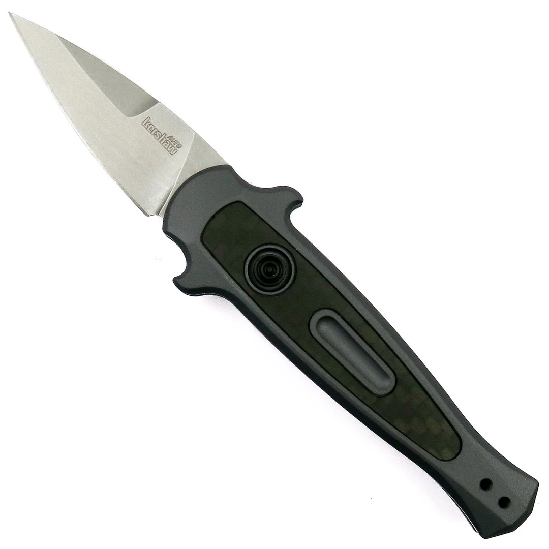 Kershaw Grey Launch 12CA Auto Knife, 1.93" Stonewash Blade