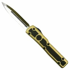 Marfione Custom Carbon Fiber And Brass UTX-70 Dagger OTF Auto Knife, Mirror Blade
