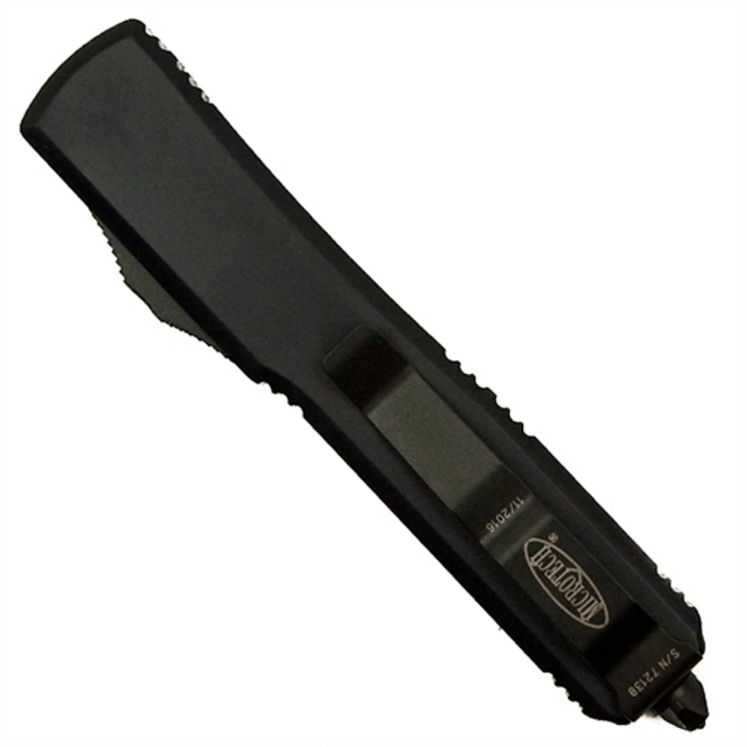 Microtech 120-1TCC Tactical Contoured Ultratech Bayonet OTF Auto Knife, Black Blade - Image 2