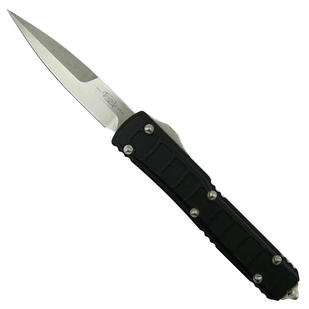 Microtech Signature Series Ultratech II OTF Knife, Stonewash Bayonet Blade 1 Microtech Signature Series Ultratech II OTF Knife, Stonewash Bayonet Blade