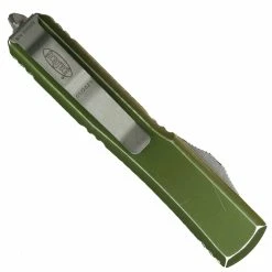 Alternative view of Microtech Distressed OD Green Ultratech OTF Auto Knife, Apocalyptic Stonewash Blade