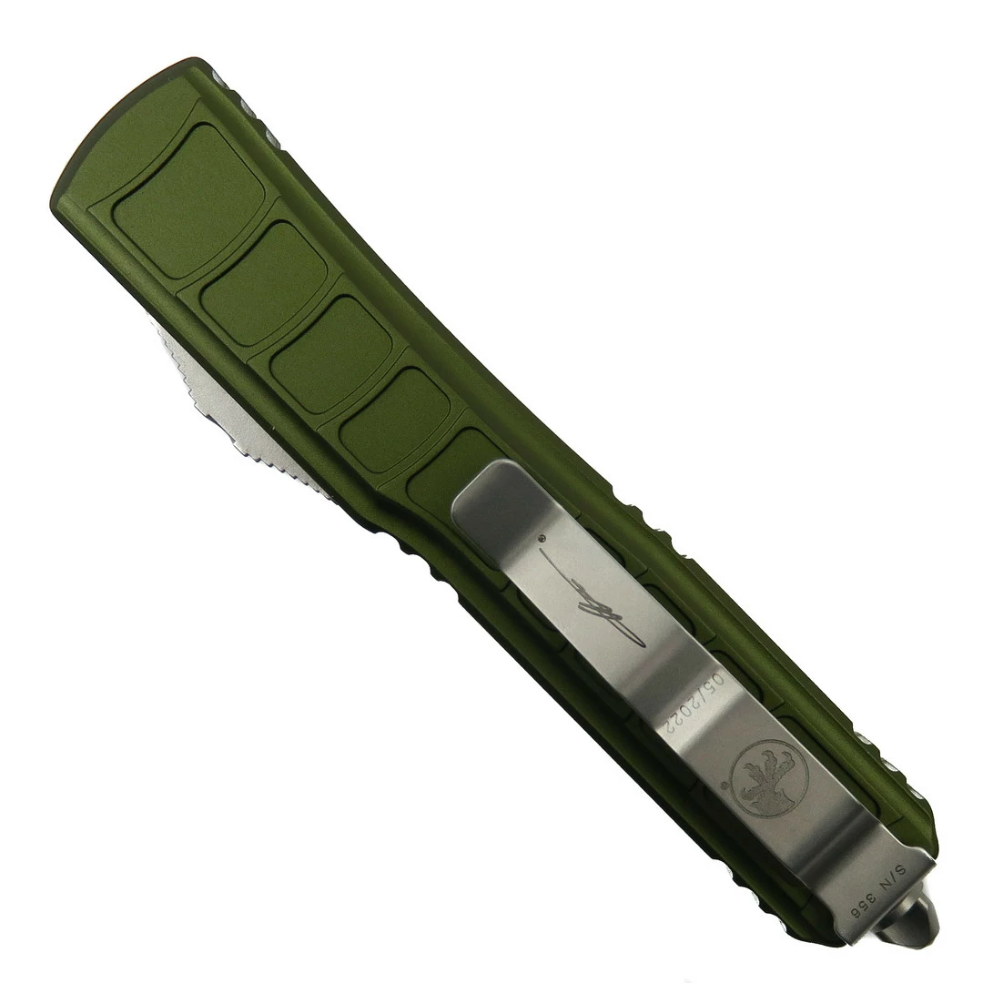 Microtech OD Green Signature Series Ultratech II OTF Knife, Satin Blade 2 Microtech OD Green Signature Series Ultratech II OTF Knife, Satin Blade - Image 2