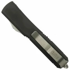 Alternative view of Microtech Contoured Ultratech OTF Auto Knife, Dagger Apocalyptic Stonewash Blade