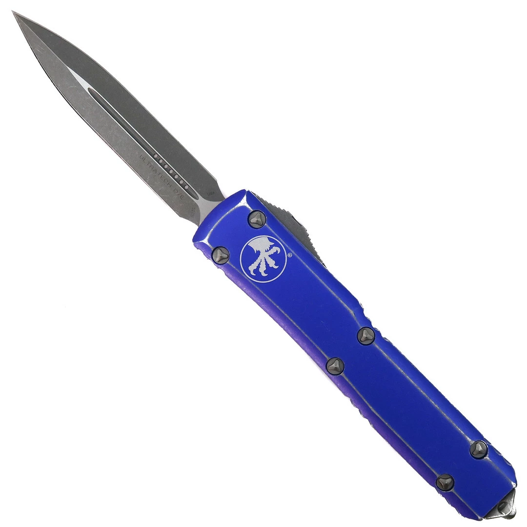 Microtech Distressed Purple Ultratech OTF Auto Knife, Apocalyptic Blade 1 Microtech Distressed Purple Ultratech OTF Auto Knife, Apocalyptic Blade