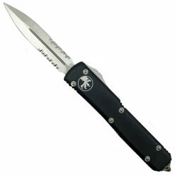 Microtech 122-5 Contoured Ultratech D/E OTF Auto Knife, Satin Combo Blade