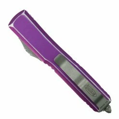 Alternative view of Microtech Distressed Violet Ultratech OTF Auto Knife, Tanto Apocalyptic Blade