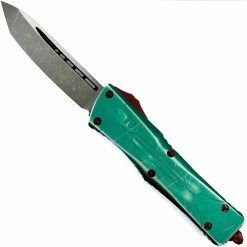 Microtech Bounty Hunter Combat Troodon T/E OTF Knife, Apocalyptic Stonewash Blade