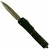 Microtech Signature Series Carbon Fiber UTX-70 Dagger OTF Auto Knife, Bronze Apocalyptic Blade