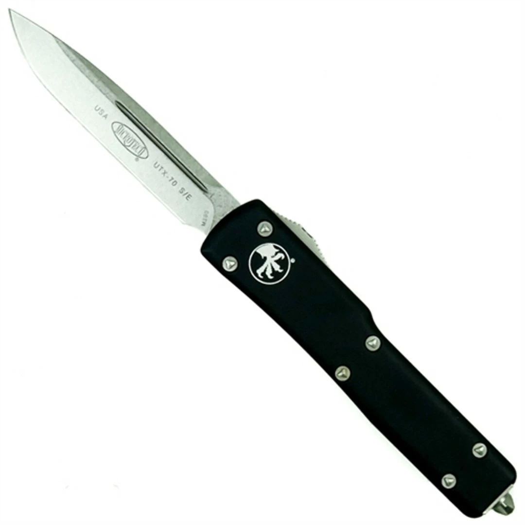 Microtech 148-10 Contoured UTX-70 S/E OTF Auto Knife, Stonewash Blade 1 Microtech 148-10 Contoured UTX-70 S/E OTF Auto Knife, Stonewash Blade