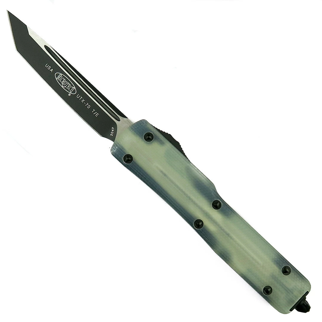 Microtech Signature Series Natural Jade UTX-70 Tanto OTF Auto Knife 1 Microtech Signature Series Natural Jade UTX-70 Tanto OTF Auto Knife