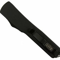Alternative view of Microtech Tactical UTX70 OTF Knife, DLC Black Standard Tanto Edge Blade
