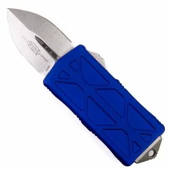 Microtech Purple Exocet OTF Auto Knife, Stonewash Blade