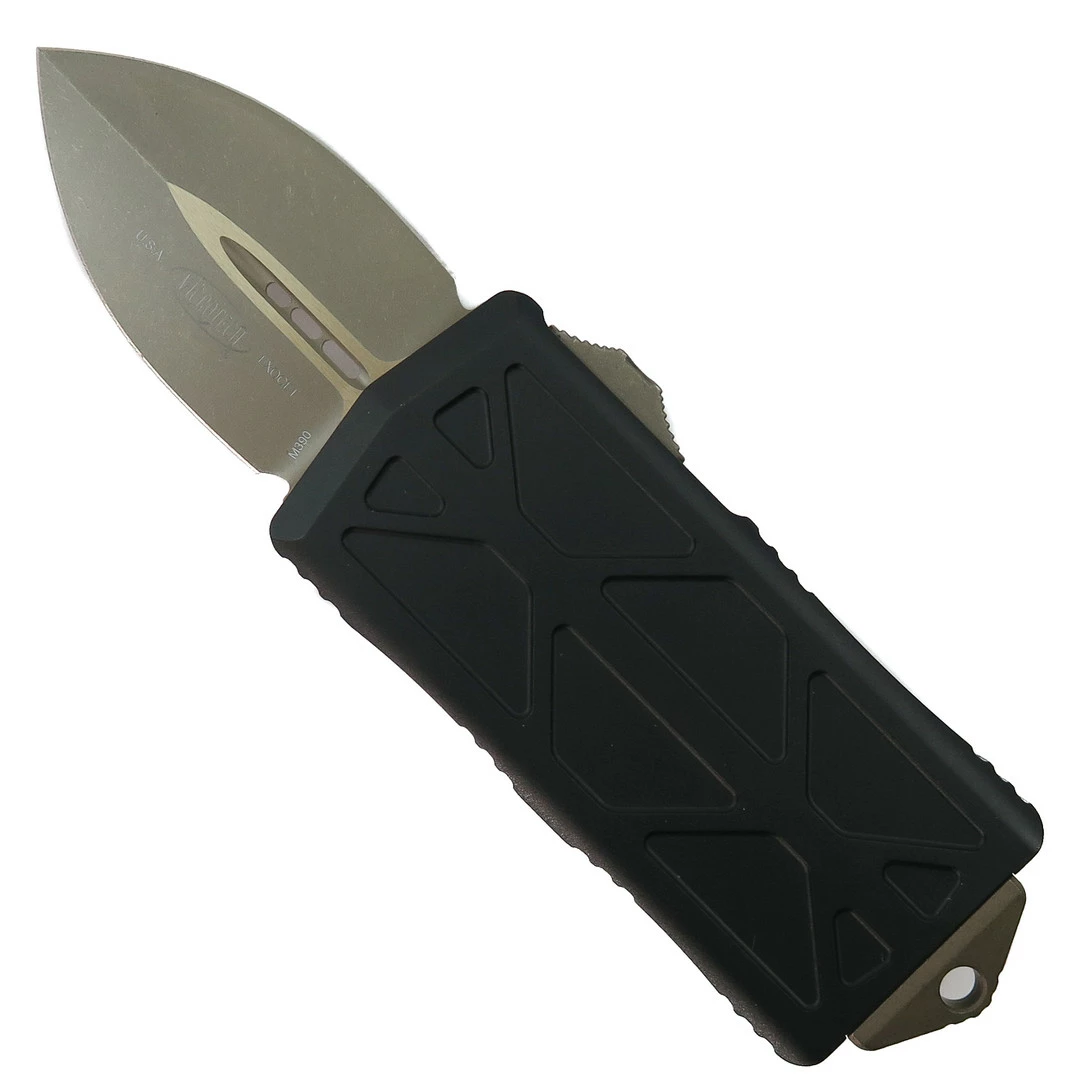 Microtech Exocet OTF Auto Knife, Bronze Apocalyptic Stonewash Blade 1 Microtech Exocet OTF Auto Knife, Bronze Apocalyptic Stonewash Blade