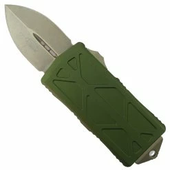 Microtech OD Green Exocet OTF Auto Knife, Bronze Stonewash Blade