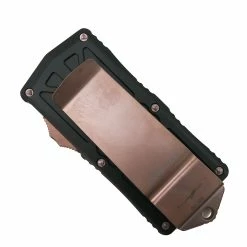 Alternative view of Microtech Signature Series Rose Gold Exocet OTF Auto Knife, Rose Gold PVD Blade