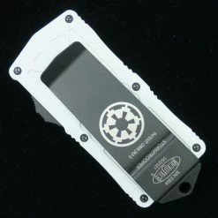 Alternative view of Microtech Storm Trooper Exocet OTF Auto Knife, Dagger White Blade