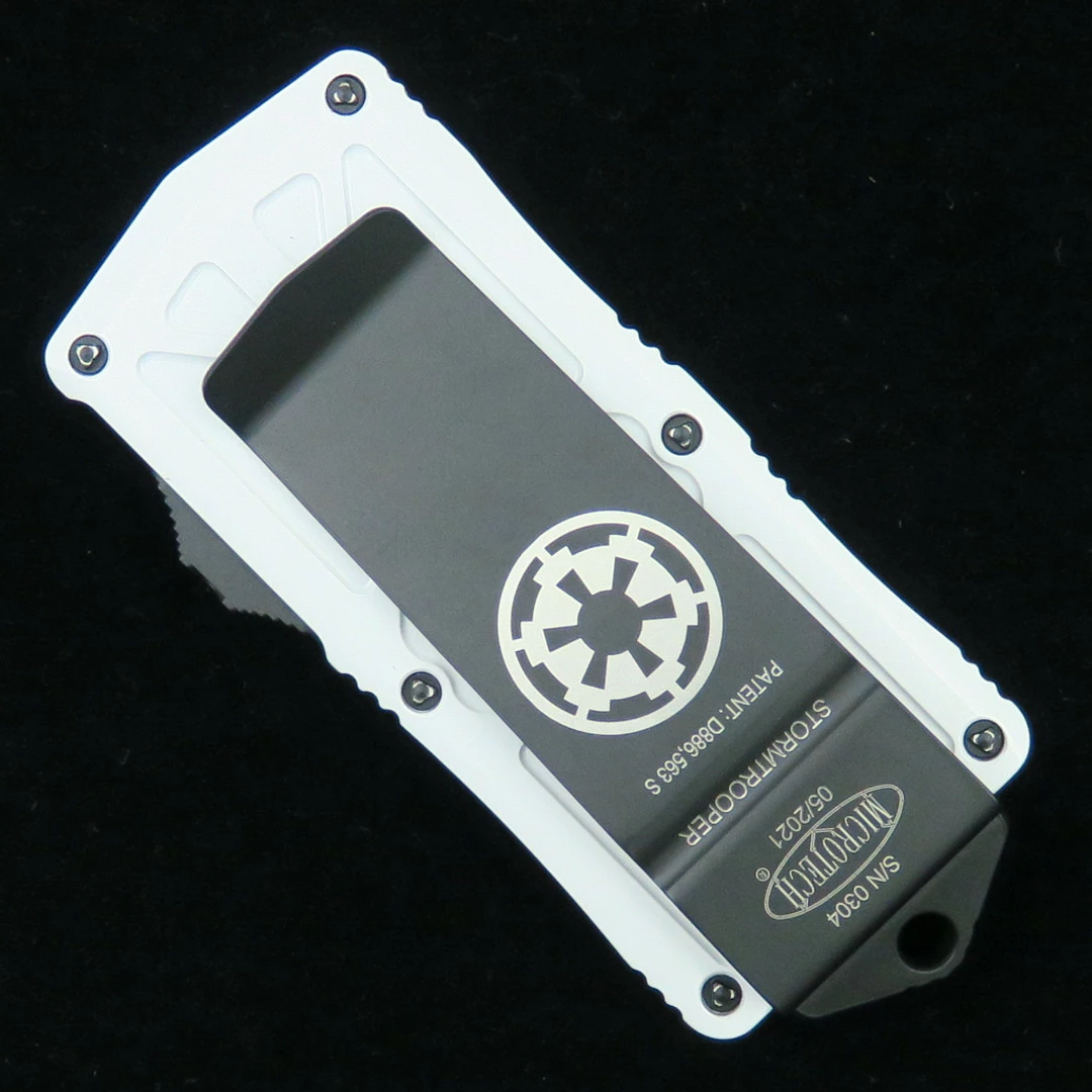 Microtech Storm Trooper Exocet OTF Auto Knife, Dagger White Blade 2 Microtech Storm Trooper Exocet OTF Auto Knife, Dagger White Blade - Image 2