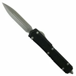 Microtech Signature Series Makora OTF Knife, Apocalyptic Stonewash Dagger Blade